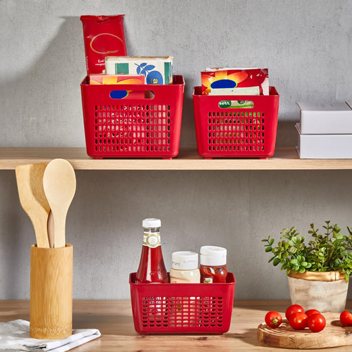 Selka Lavin 3 Adet 4 Lt. Dolap İçi Düzenleyici Bordo - Selka Home | Şık tasarımlar akıllı çözümler