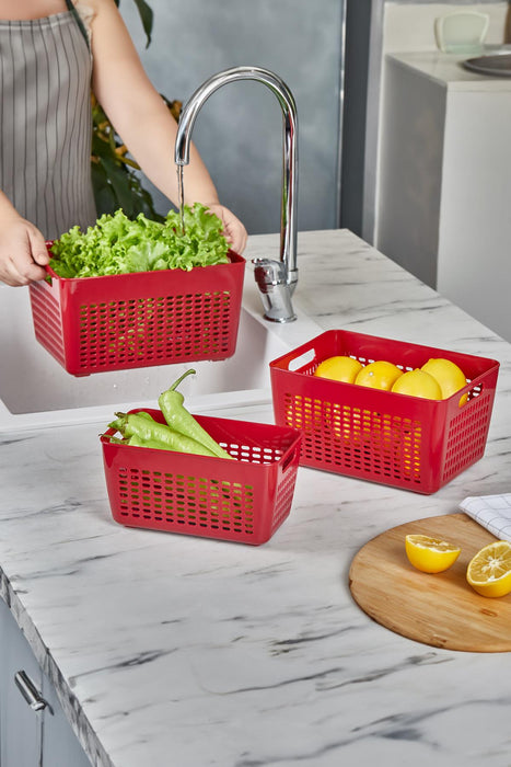 Selka Lavin 3 stycken 4 Lt. Garderobsarrangör Claret Röd