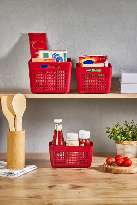 Selka Lavin 3 stycken 4 Lt. Garderobsarrangör Claret Röd