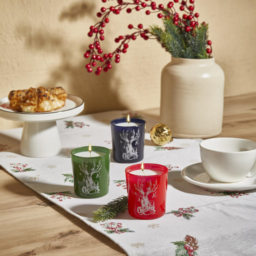 Selka Home 3'lü Christmas Geyik Tasarım Cam Kokulu Candle Mum 110 gr - Selka Home | Şık tasarımlar akıllı çözümler