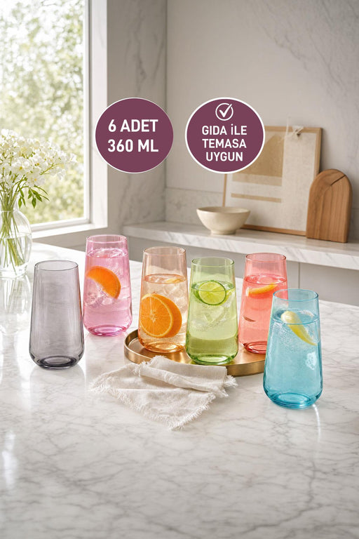 Selka Home Aura 6'lı Meşrubat Bardak Seti - Selka Home | Şık tasarımlar akıllı çözümler