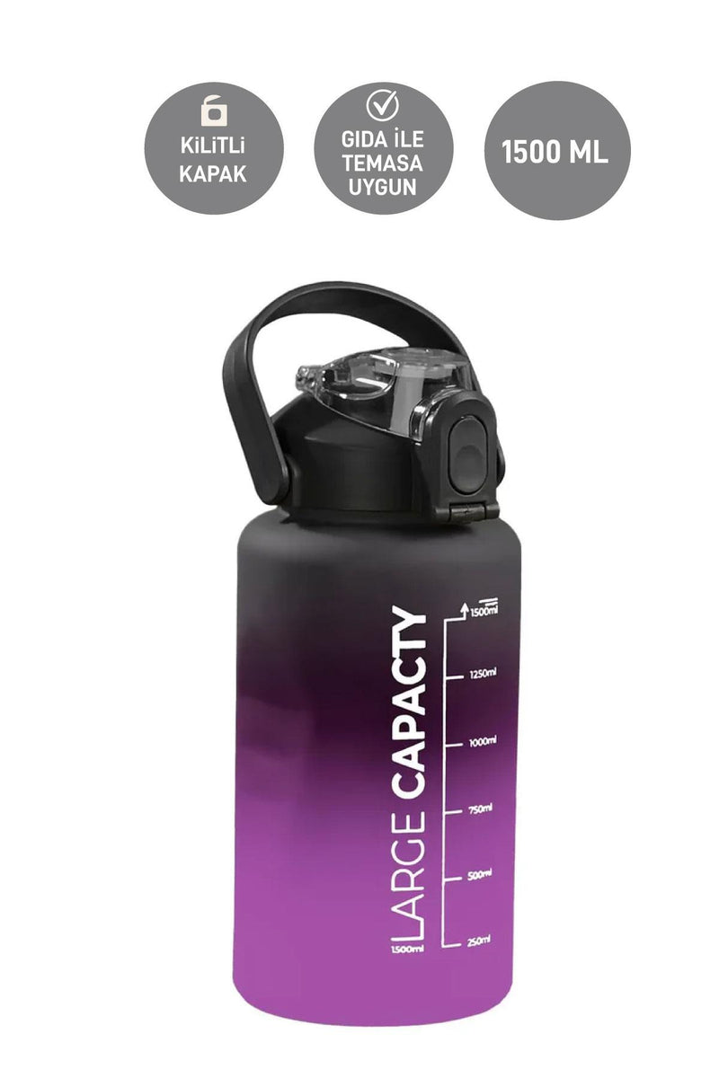 Selka Home - Briella 1500 ML Pipetli Motivasyon Matara - Selka Home | Şık tasarımlar akıllı çözümler