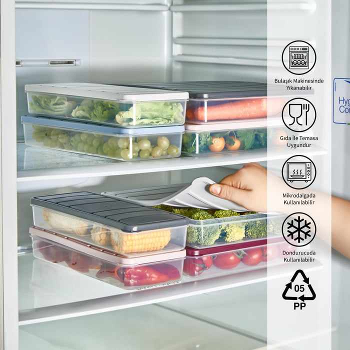 Selka Nora 12 Adet 1 Lt. Saklama Kabı - Selka Home | Şık tasarımlar akıllı çözümler