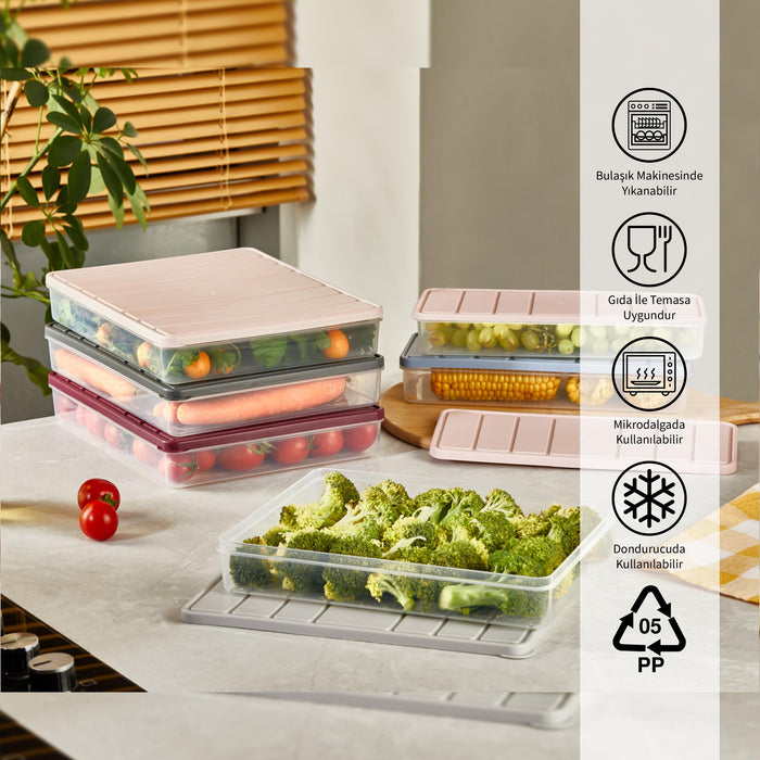 Selka Nora 4 Adet 2,25 Lt. Saklama Kabı - Selka Home | Şık tasarımlar akıllı çözümler