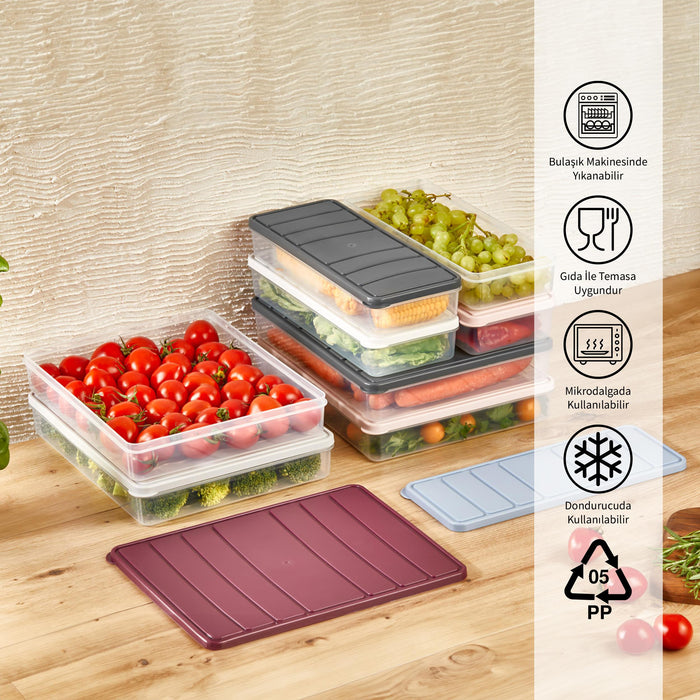 Selka Nora 4 Adet 2,25 Lt. Saklama Kabı - Selka Home | Şık tasarımlar akıllı çözümler