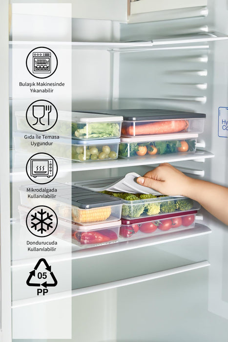 Selka Nora 6 Adet 2,25 Lt. Saklama Kabı - Selka Home | Şık tasarımlar akıllı çözümler