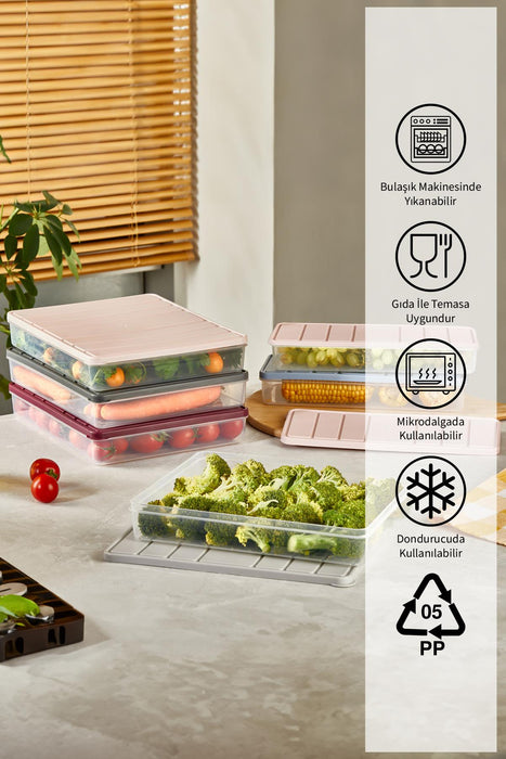 Selka Nora 6 Adet 2,25 Lt. Saklama Kabı - Selka Home | Şık tasarımlar akıllı çözümler