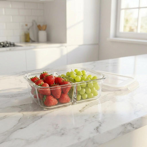 Selka Home Sofia 1120 ML. 2 Bölmeli Cam Saklama Kabı - Selka Home | Şık tasarımlar akıllı çözümler