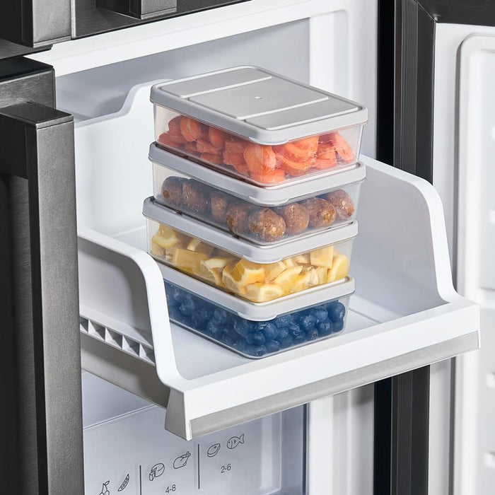 4 Adet 0.5 Lt. Nora Organizer Buzdolabı Buzluk Düzenleyici Saklama Kabı