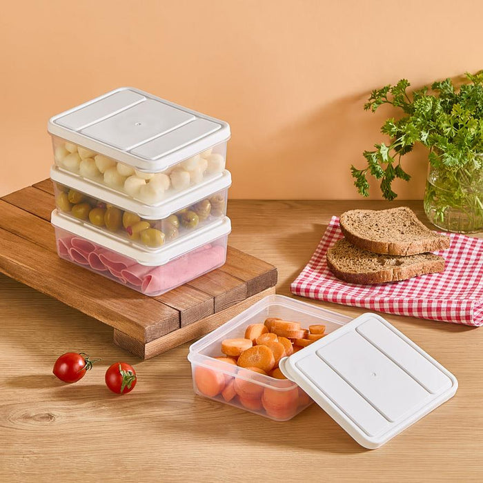 4 Adet 0.5 Lt. Nora Organizer Buzdolabı Buzluk Düzenleyici Saklama Kabı