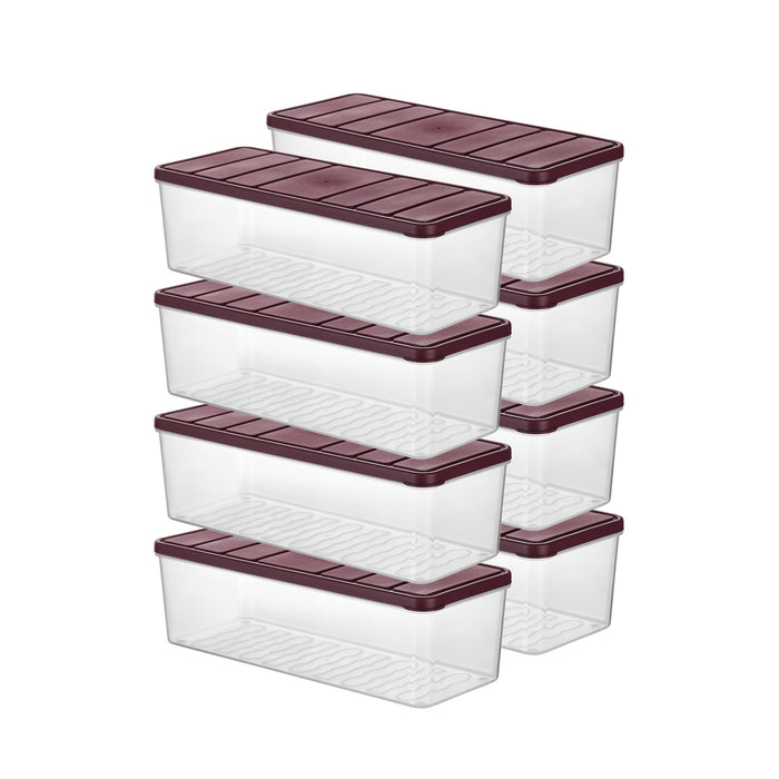 8 Adet 2 Lt. Nora Organizer Buzdolabı Buzluk Düzenleyici Saklama Kabı