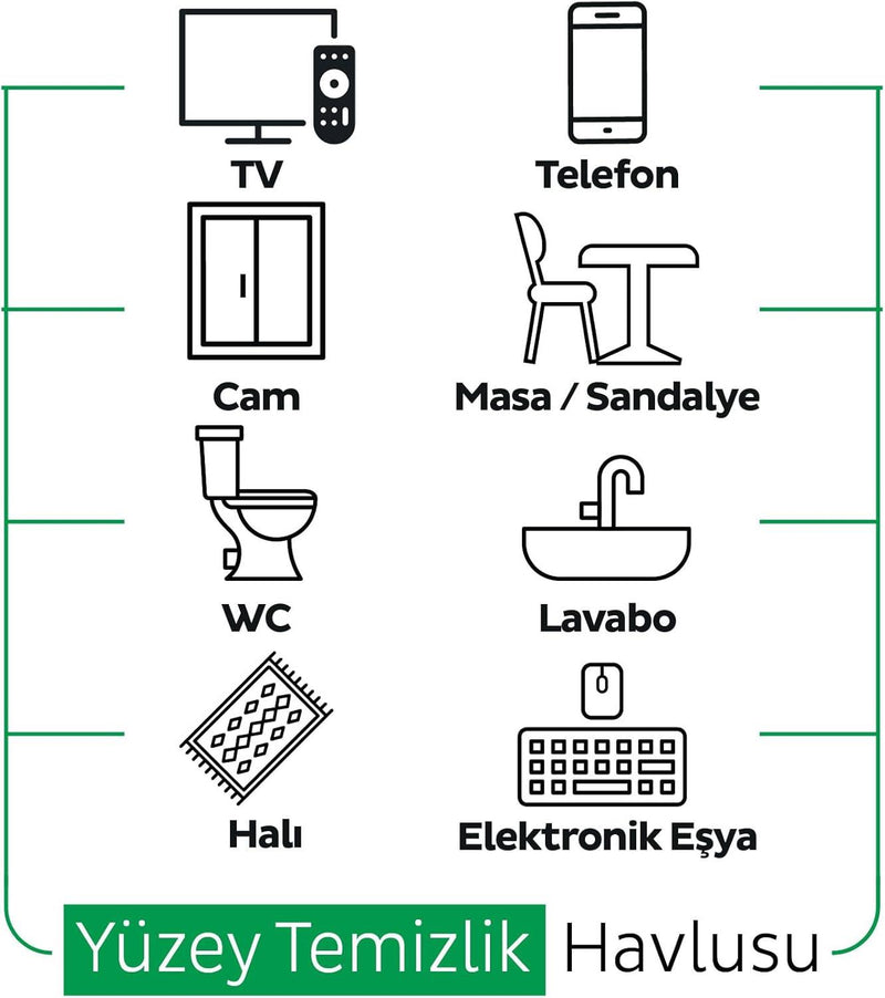 Sleepy Easy Clean Premium Beyaz Sabun Katkılı Yüzey Temizlik Havlusu Mendili 6x100 (600 Yaprak)