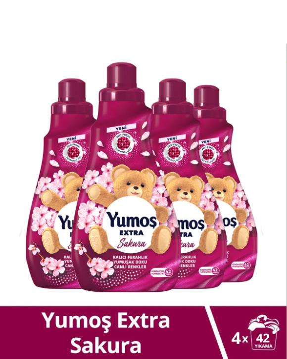 Yumoş Extra Konsantre Çamaşır Yumuşatıcısı Sakura 1440 ml 60 Yıkama 4 adet